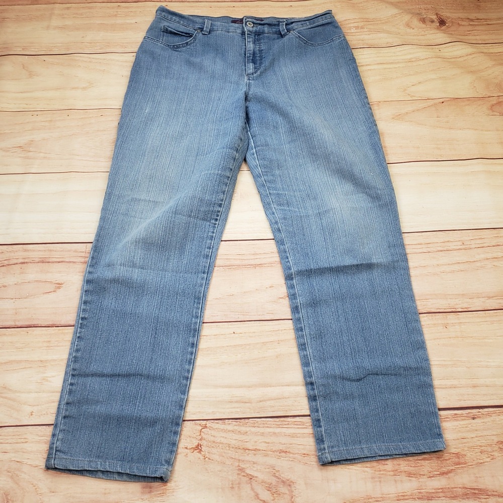 Gloria Vanderbilt Amanda Jeans Womens 12 Medium Wash High Rise Tapered Straight
